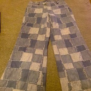 Bell bottom Patch Work Jeans!